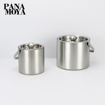 China Sustainable stainless steel champagne barrel, double ice bucket, beer cooler for hotel party drinks for sale