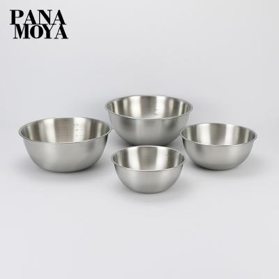 China Sustainable Stainless Steel Mixing Bowl , Large Capacity Salad Bowl , With Graduated Cooking Bowl for sale