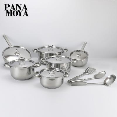 China Sustainable 12pcs Stainless Steel Cooker Set, Cooking Pot Set, Compound Skillet Soup Pot for sale