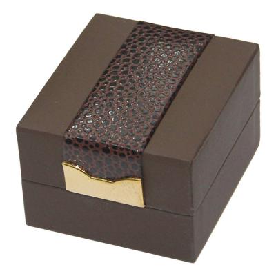 China Wholesale custom logo earring box jewelry packaging luxury leatherette paper cover box for sale