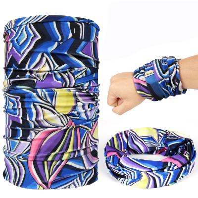 China 95% Polyester + 5% Spandex Ready To Ship Cheap Wholesale Multi Polyester Logo Printed Custom Bandana OEM Colors Headwear Scarf for sale