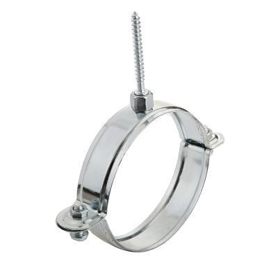 China Galvanized Pipe Clamp Pre-Gavanlized Gutter M7/M8 Pipe Clamps Lighting Duty Metal Pipe Clamps for sale