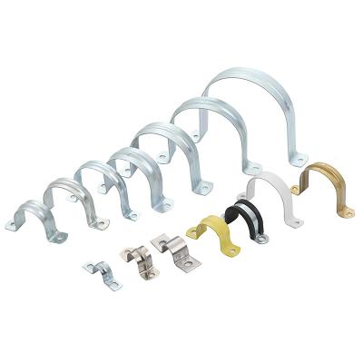 China Metric Type Stainless Steel Carbon Steel U Pipe Clamps Saddles Pipe Clamps Grade High Quality PVC Pipe Saddle Clamps for sale