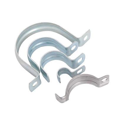 China Metric Type Stainless Steel Carbon Steel U Pipe Clamps Saddles Pipe Clamps Grade High Quality PVC Pipe Saddle Clamps for sale