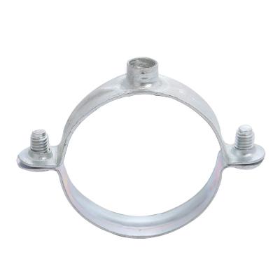 China Hot Selling Pipe Clamp Carbon Steel Pipe Clamp Silver Galvanized Without China Rubber Light Duty M7 Pipe Clamps for sale