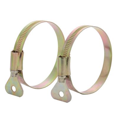 China Germany Industry General Customization Carbon Steel Yellow Galvanized Quick Release Hose Clamp for sale