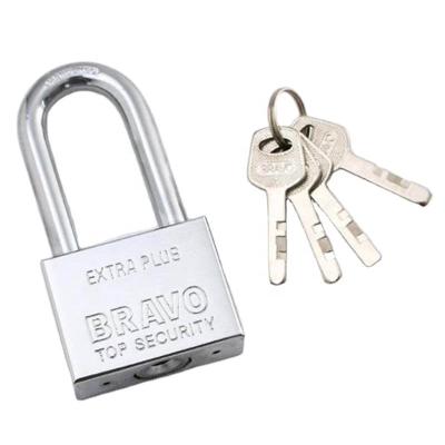 China 30mm Long Square Type Shackle Square Padlock Chrome Plated Door Lock Body Weight 93g 4 Paddle Keys Stainless Steel Luggage Padlock for sale