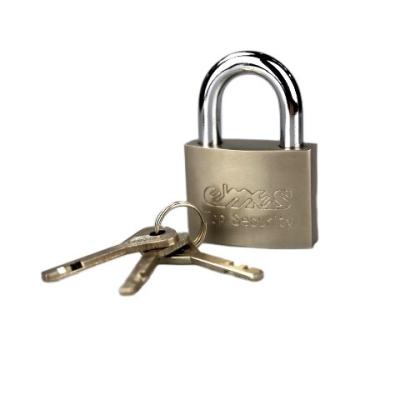 China Iron On Time Delivery Factory Direct Sale Gym Locker Padlock Bag Metal Lock Bend Type Top Security Iron Padlock With 3 Vane Keys for sale