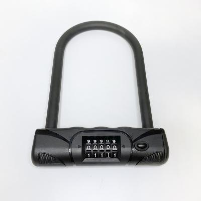 China A3 Steel U Style New 2022 ABS Plastic Lock Safe 5-Digital Combination Bicycle Lock Password Lock for sale