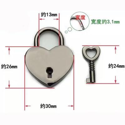 China Love Lock Heart Shaped Love Lock Love Lock Padlock With Main Stock Zinc Alloy Colors Various Size 30*38mm for sale