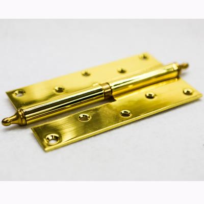 China Iron Most Popular Crown Tip Wooden Door Hinge For Egypt Market Gold Color for sale