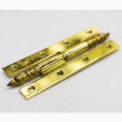 China Galvanized Iron Gold Color H Type Hinge For Doors With Double Crown Heads for sale