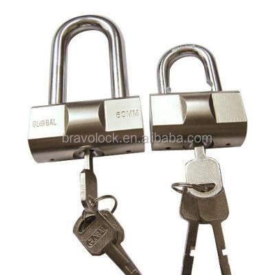 China Long Shackle Chrome Hammer Padlock with Paddle Key Chrome Hammer Padlock with Paddle Key for sale