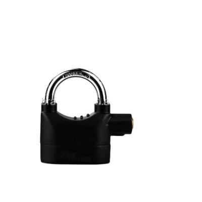 China Alarm Padlock Security Alarm Padlock Heavy Duty Black Aluminum for sale