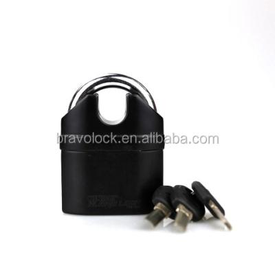 China Black shoudered zinc alarm padlock security alarm lock kinbar for sale