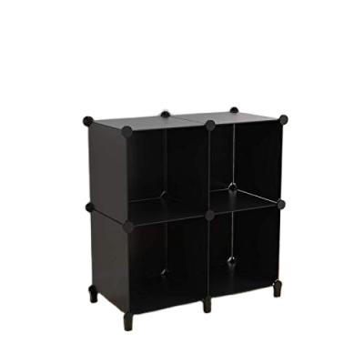 China Shelving Combination Cabinet Bookcase Storage Shelf Detachable Plastic Storage Unit Gathered Storage Cabinet for sale