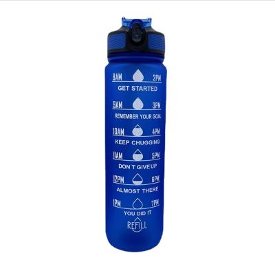 China Factory Wholesale Large Capacity 1000ML Scale Viable New Bounce Frosted Sports Space Plastic Bottle for sale