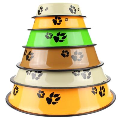 China Low Moq Sustainable Non-slip Stainless Steel Pet Bowl Non-Toxic Environmental Protection Many Colors for sale