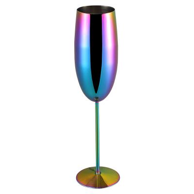 China Western Tulip Vintage Cocktail Glass Stainless Steel Tumbler Champagne Goblet Cocktail Glass Wine Glass Bar for sale