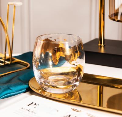 China New creative classic/postmodern household earth pattern glass whiskey spirit heat-resistant glass tumbler for sale