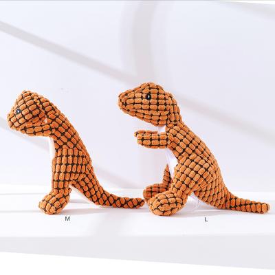 China Wholesale Toys Factory Supplies Dinosaurs Bite-Resistant Molars Stocked Stuffed Pet Dog Plush Fun Healthy Toys for sale