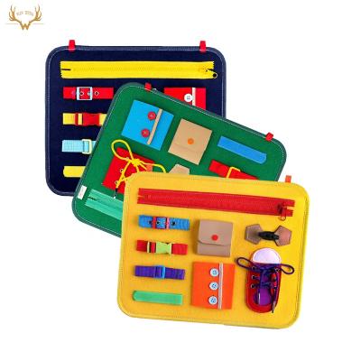 China Wholesale Toy Educational Montessori Sensory Busy Board Optimal Choice Material Eco-Friendly Toys With Buckles for sale