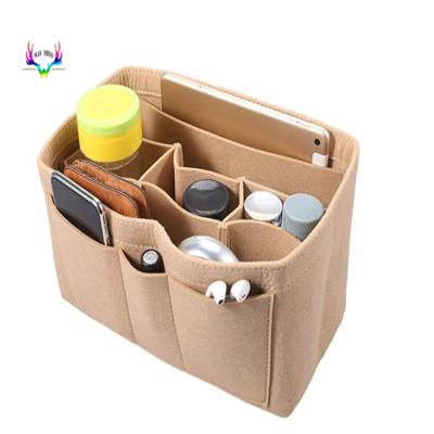 China Hot Selling Eco-friendly Fashion Girls Gift Felt Purse Insert Tote Bag Felt Bag Organizer for sale