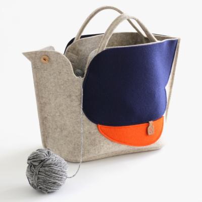 China Normcore/Beautiful Minimalist Bird Shaped Felt Modern Design Tote Handbag Bag for sale