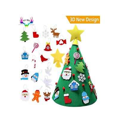 China Eco-Friendly All Victory 3D DIY Deer Felt Improved Toddler Christmas Tree For Kids Christmas Decoration for sale