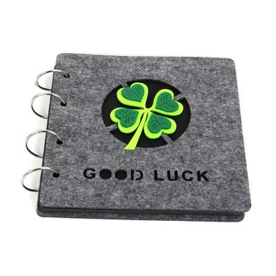 China Handmade diy high quality wholesale hand made eco-friendly felt photo album 4 ring binder album for sale