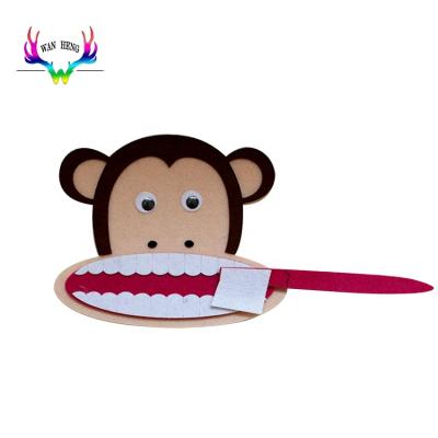 China durable wh felt diy items for kids - monkey brushing teeth for sale