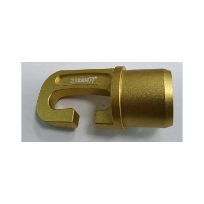 China Industrial Equipment Gold Anodized Paint Service Aluminum CNC Turning Machining Parts For Outdoor Tents for sale