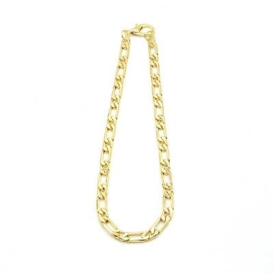 China New Cheap Trendy Rhodium Plated Link Chain 18k Gold Fashion Necklace Adjustable Go Back CLASSIC 18k Style Party Gift for sale