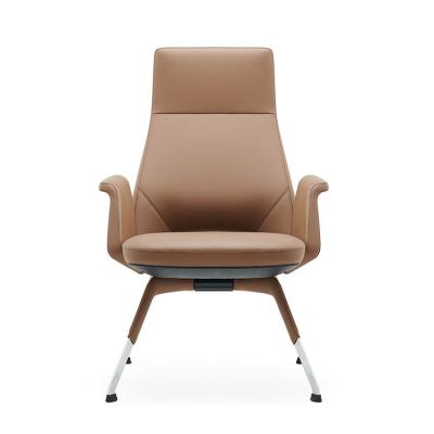 China (Size)Wholesale Adjustable Executive Meeting Room Boss Brown Real Leather Office Chair for sale