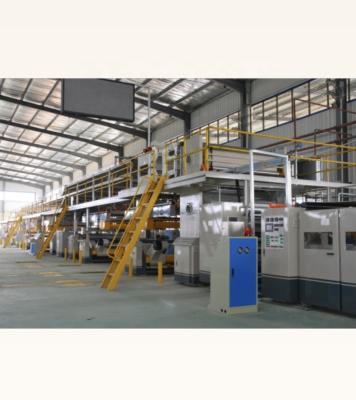 China 3ply Corrugated Cardboard Production Line High Speed 2200-3layer Production Efficiency for sale