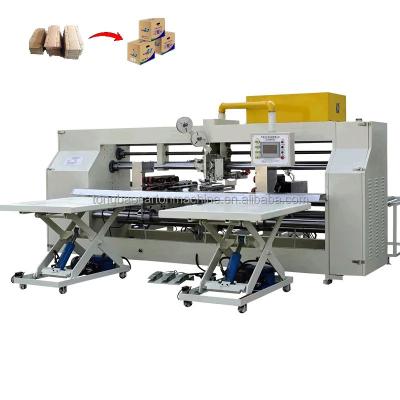 China High Speed Double Piece Semi Auto Stitching Machine for Corrugated Paper Box Stapling for sale