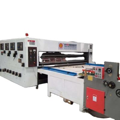 China 2800 mm semi-automatische golfkartondoos Flexo-drukmachine Slotter en die cutter Te koop