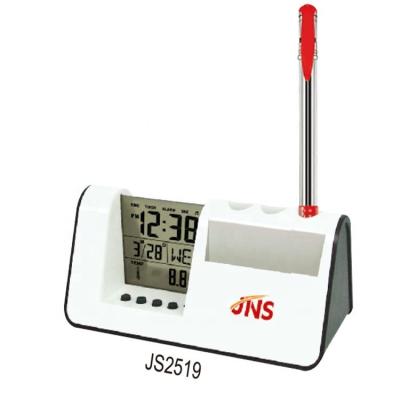 China LED Digital Reading Pendulum, Calendars Factory Direct Wholesale OEM/ODM Fm Radio Clock Pen Holder for sale