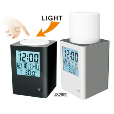 China Mini Light Alarm LED Logo Electric Table Projection Calendars Desktop Digital Smart Clock with Time Projector for sale