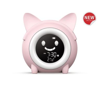 China Calendars Wholesale Smart Kids LED Night Light Alarm Desk&Table Clocks Near Table Small Sleep Trainer Digital &Analog Clocks for sale