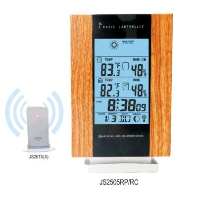 China Factory Supply OEM/ODM Direct Wholesale Wooden Clock Weather Station 12.5*6.1*18.3CM for sale