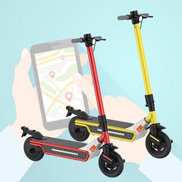 China Unisex QR CODE unlock electric scooter sharing unfoldable battery 4G IOT device detachable big tire for sale