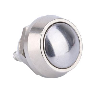 China 1NO Terminal 1NO Momentary Main Arched Brass Nickel Screw Metal Waterproof Toggle Push Button Switch for sale