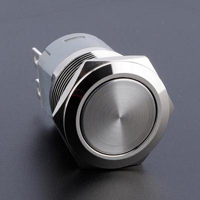 China New Design 22mm Large Electrical Industrial Control 2021 Waterproof Current 15A Locking On Off Switch Push Button for sale