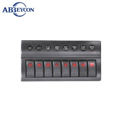 China Boat M30 235*120mm 8 Rocker 8 Breaker 8 Position IP68 Boat Switch Panel for sale