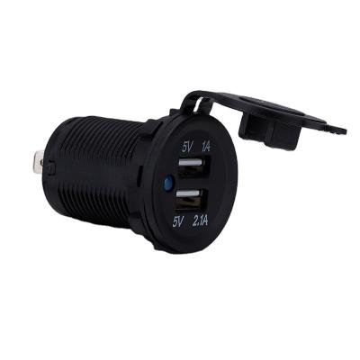 China Car /Truck/Boat LED Light USB Car Charger Fast Charging, 12-24V Phone Charger Car USB Port, Waterproof Car Charger Plug for sale