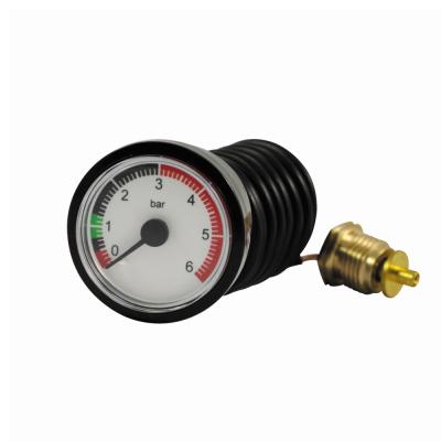 China Plastic Boiler 40mm Boiler Pressure Gauge Capillary Pressure Gauge Boiler Indicator for sale