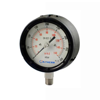 China Industrial Phenolic Case Series Mbar Low Pressure Gauge With Phenolic Case for sale