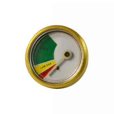 China Gas field 35mm back inlet lpg copper propane tank nature gas safety pressure gauge for sale