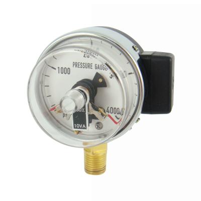 China 63mm Plastic Case Plastic Electric Contact Pressure Gauge With Alarm for sale